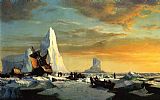 William Bradford Famous Paintings - Whalers Trapped by Arctic Ice